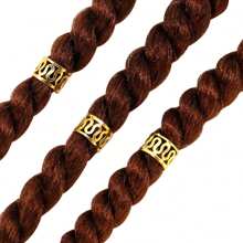 50Pcs Golden-Color Hair Beads For Braids Adjustable Micro Rings Hair Bead Cuff Clips Dreadlock Beads For - Gold - View 7