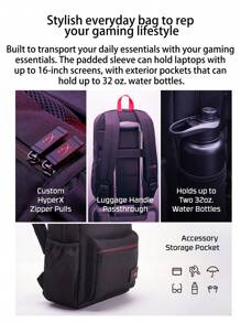 HyperX Mochila de viaje clásica HYPERX para hombre, mochila empresarial con gran capacidad para laptop y resistente al agua