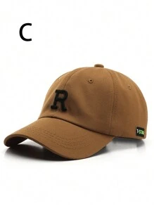 1pc Unisex Embroidered Capital Letter R Fashion Baseball Cap - Multicolor - View 4