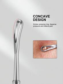 YUANDU Blackhead Remover, 1pc Stainless Steel Dual-Ended Loop Extractor For Acne Removal, Pimple Comedone Extractor, Whitehead Blackhead Blemish Removal, Skin Care Tool,Skincare,Room Decor,Home Decor,Bedroom Decor,Bathroom,Christmas Gifts,Bathroom Decor,Travel,Travel Stuff,Wedding,Christmas Party,Mom Gifts,Home,Room,House Decor,Christmas Gift,Gifts For Mom,Birthday,Pink Room Decor,Living Room Decor,Bedroom,Gifts For Men,Dad Gifts,Mushroom,New Years,Mom,Accessories,Gifts For Dad,Friends,Funny Gift - Silver - View 4