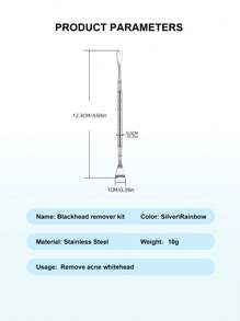 YUANDU Blackhead Remover, 1pc Stainless Steel Dual-Ended Loop Extractor For Acne Removal, Pimple Comedone Extractor, Whitehead Blackhead Blemish Removal, Skin Care Tool,Skincare,Room Decor,Home Decor,Bedroom Decor,Bathroom,Christmas Gifts,Bathroom Decor,Travel,Travel Stuff,Wedding,Christmas Party,Mom Gifts,Home,Room,House Decor,Christmas Gift,Gifts For Mom,Birthday,Pink Room Decor,Living Room Decor,Bedroom,Gifts For Men,Dad Gifts,Mushroom,New Years,Mom,Accessories,Gifts For Dad,Friends,Funny Gift - Silver - View 2