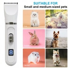 Dog Shaver Clippers 4 In 1 Dog Grooming Kit Clippers Electric Pet Hair Trimmer Low Noise Pet Shaver USB Rechargeable Pet Clippers For Small & Medium Dogs Cats
