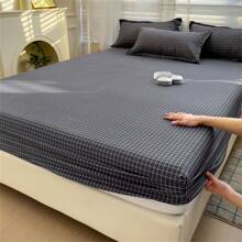 1pc New Printed Single Fitted Sheet Is Soft And Comfortable, Suitable For Family Bedrooms, Dormitory Single Beds, Etc