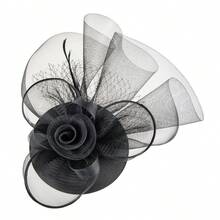 1頂女士羽毛花手工Fascinator帽，適用於狂歡節、茶會、生日、賽馬、新娘禮帽、德比帽等場合 - New style - 查看 2