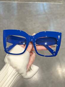 Kính mắt mèo trong suốt cỡ lớn, Kính trang trí màu thạch gradient cổ điển cho tiệc tùng & khiêu vũ Phụ kiện kính trong suốt Phụ kiện kính cho phụ nữ - A - Xem 10