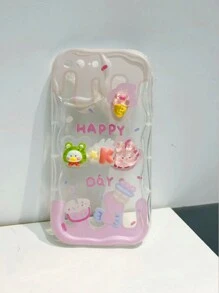 Summer Cartoon Decor Clear Phone Case Compatible With IPhone15/15Plus/15Pro/15Promax - Multicolor - View 4