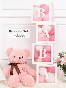 8Pcs BabeShower Decoration Letter Balloon Box For Frist 1 1st Birthday Wedding Party Decor One Year Gender Reveal Decoration