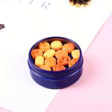 1pc 1:12 Dollhouse Miniature Danish Cookie Blue Tin Box Set Kitchen Accessories Toys, Miniature Bed, Miniature Food, Dollhouse Miniatures