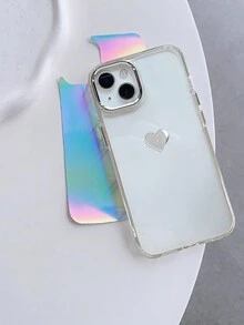 Ốp điện thoại hình trái tim bằng giấy vàng hình cầu vồng ba chiều tương thích với iPhone 15 Pro Max/14/13/12/11 Pro Max/11 - Nhiều màu - Xem 5