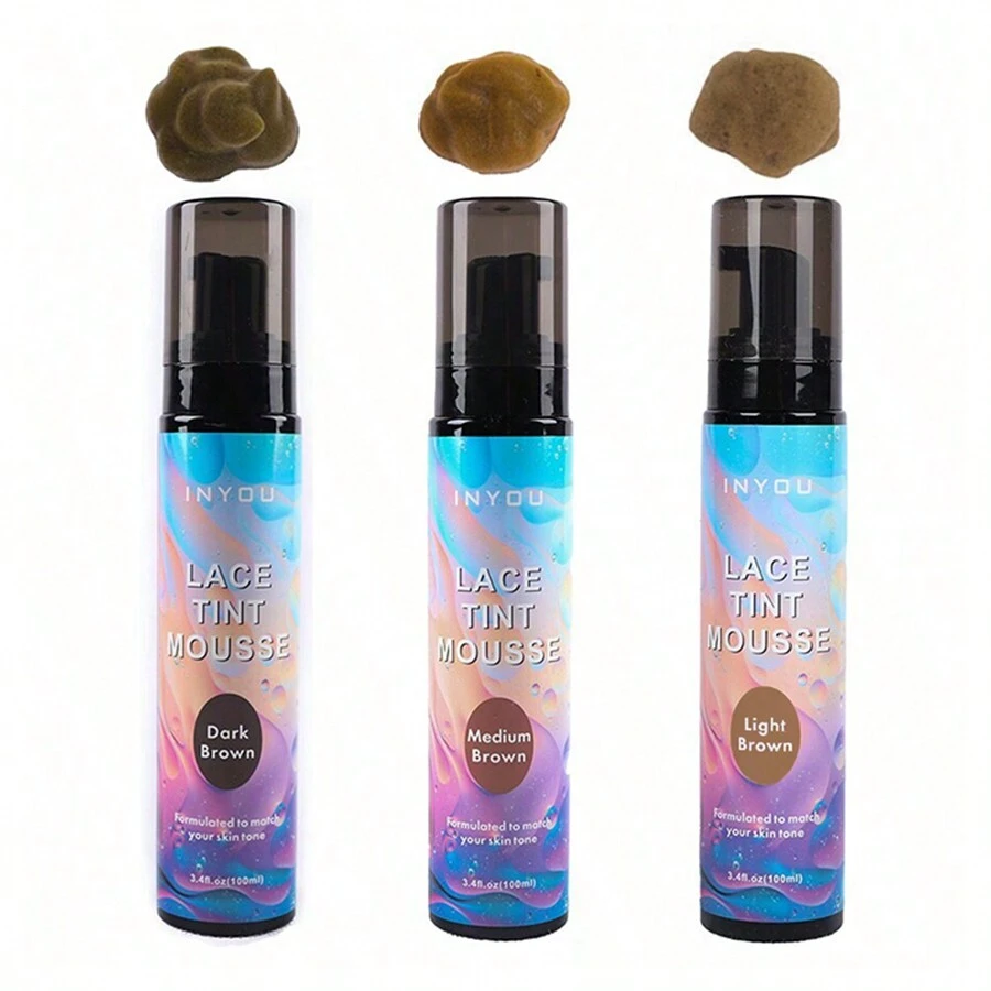 髮用蕾絲假髮染劑噴霧,防水速乾不殘留蕾絲染劑融合型噴霧染劑,適用於髮用蕾絲假髮,可遮蓋染過色的頭髮泡沫染劑 - 深灰色 - 查看 1