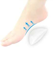 1pair Nylon EVA Athletic Arch Support Insoles, Half Insole - Clear - View 3