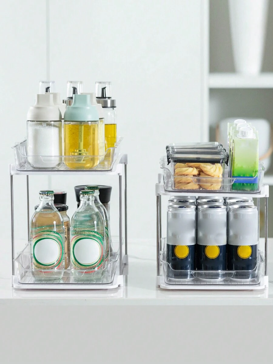 1個抽屜式杯子收納架,適用於廚房和浴室用品