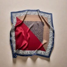 100% Tơ dâu tằm , Sang trọng In Khăn quàng cổ , Thanh lịch Giản dị Linh hoạt Mềm mại Trơn tru Kem chống nắng Quấn đầu , Phụ kiện túi , Băng đô cài tóc - 100% lụa dâu tằm in khinh khí cầu nghệ thuật sang trọng sang trọng - Xem 16