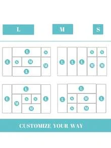 7入組亞克力拼接桌面抽屜收納盒,分類整理透明塑膠碎片小物品抽屜式收納盒 - 無色 - 查看 5