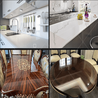 Furniture Sticker Film For Solid Wood Dining Table, High Temperature Resistant, With Transparent Marble Countertop, Suitable For Coffee Table And Furniture Care