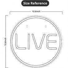 Led Neon Light Sign- Live On Air Cool Live Streaming/Recording Sign- Round Led Sign For Studio, Wall, Bedroom, Game Room Decor - Blue - View 5