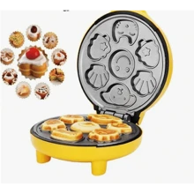 Mini máquina de pastel multifuncional de dibujos animados mini pastel doméstico totalmente automático productos de cocina de pastelería electromecánica - Tipo de Enchufe A USA (110-127V) - Ver 2