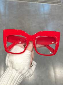 Kính mắt mèo trong suốt cỡ lớn, Kính trang trí màu thạch gradient cổ điển cho tiệc tùng & khiêu vũ Phụ kiện kính trong suốt Phụ kiện kính cho phụ nữ - A - Xem 11