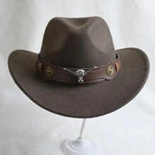 1頂時尚西部風牛仔帽,男士適用,適合日常穿著 - A - 查看 11