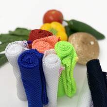 EARTLIFE Set de 12 Bolsas Reutilizables Ecológicas Ideales para Almacenar Frutas/Verduras, Lavandería, Juguetes y Más. Disponibles en Diversos Colores - Tamaño 29 x 34 cm - Multicolor - Ver 3