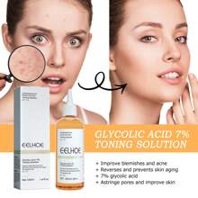 7%乙醇酸化妝水,7%果酸調理液,剝落、活膚和恢復柔嫩皮膚,針對瑕疵和粉刺的解決方案（100ml） - 白色 - 查看 5