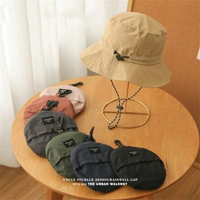 1pc Unisex Quick Dry Waterproof Sun Hat With Foldable Wide Brim, For Outdoor Activities Such As Hiking Or Fishing, Summer Protection Hat