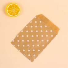 50个15CM*10CM波点牛皮纸糖果饼干袋包装袋爆米花袋生日包装用品学校用品食品袋食品盒适用于糖果巧克力饼干等。 - 棕色 - 查看 10