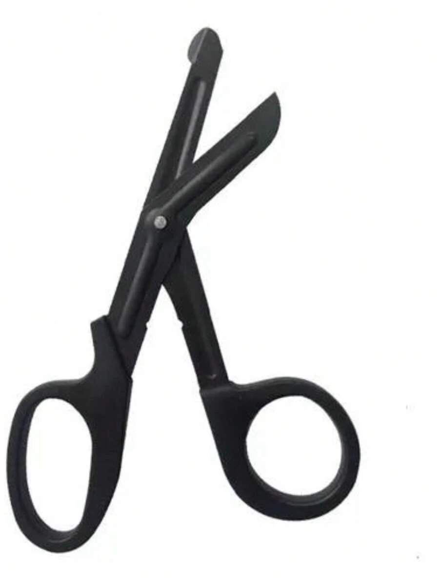 Tesoura Edc Ponta Romba Aph Resgate Samu Bombeiros - Preto - Visão 1