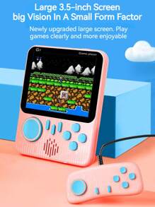 1 Pieza Consola De Juego Portátil 666-en-1, Estilo Clásico Y Retro, Mini Reproductor De Juegos De Video Portátil Desde La Infancia, Con Soporte Para Modo De Doble Jugador, Pantalla Grande, Puede Ser Un Regalo Perfecto - Multicolor - Ver 7