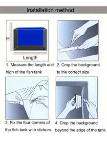 双面耐用 PP 制作的水族馆装饰背景纸，艺术淡水和咸水鱼缸增强效果 - 彩色 - 查看 5