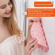 1 pieza de cepillo de baño holgado, cepillo de baño de silicona multifuncional de espalda, herramienta de limpieza y masaje corporal - Multicolor - Ver 3