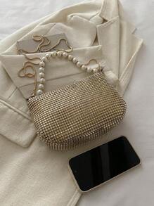 Đúng mốt Lung linh Trân châu Của phụ nữ Túi xach tay , Túi đám tiệc - Vàng - Xem 7