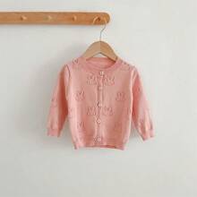 Spring/Summer Thin Baby Girls' Cardigan Sun Protection Clothing Cute Bunny Air Conditioning Shirt Infant Outerwear - Pink - View 2