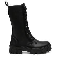 Women Mid-Calf Boots - 黑色 - 查看 3