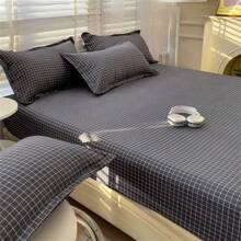 1pc New Printed Single Fitted Sheet Is Soft And Comfortable, Suitable For Family Bedrooms, Dormitory Single Beds, Etc