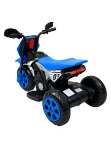 THE BABY SHOP Rideable Motorcycle For Children 3 Wheels Sound, Light 6V - Blue - View 5