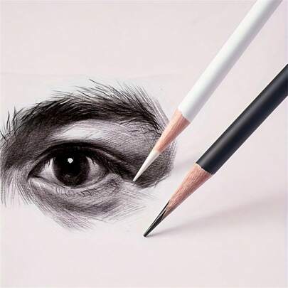 6/12pcs Black/White Colored Pencils Oily Colored Lead Art Student Painting Graffiti Art Supplies Back To School