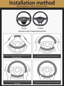 1pc Black And White Chess Board Pattern Ice Silk Elastic Steering Wheel Cover, No Inner Circle, Comfortable, Breathable, Anti-Slip Steering Wheel Cover - Black and White - View 7