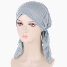 New Style Solid Color Cowhide Layered Bow-Knot Design Cap, With Hidden Hair Tie Bonnet Hair Bonnet Turban Winter Fall,Summer,Beach,Hat,Holiday,Travel - A - View 5