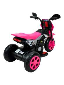 Rideable Motorcycle For Children 3 Wheels Sound, Light 6V - 粉色 - 查看 3