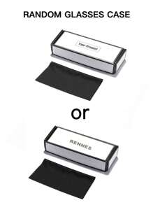 1 Pc Men's Classic Rice Nail Square Back To School Flat Eyeglasses Clear Glasses Accessories - Clear - View 6