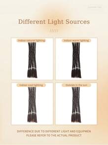 5 Pieces Black Grey Jacque Clip Braid Chemical Fiber Hair Extensions Suitable For Women Holidays And Daily Wear Clip Hair Braid Hair Extensions Accessories High Temperature Silk Chemical Fiber Extension For Christmas New Year Carnival Music Festival Use - Dark Brown - View 9
