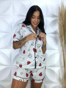 Women Pajama Sets - 淺灰色 - 查看 1