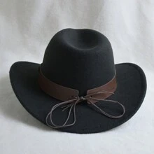 1頂時尚西部風牛仔帽,男士適用,適合日常穿著 - A - 查看 4