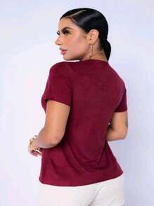Women Blouses - Màu Đỏ Sâu - Xem 2
