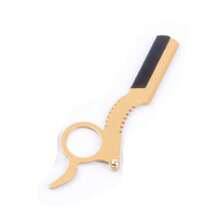 Herramienta de afeitado de cejas de acero inoxidable tipo antiguo sin cuchilla, tijeras de limpieza facial - Multicolor - Ver 7