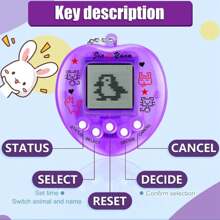 mascota virtual 168 mascotas en 1 juguete clasico 6cm - Morado - Ver 2