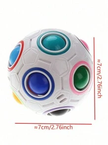 12-Hole Rainbow Cube Fidget Puzzle Toy, Random Pattern Packaging, Possible Color Variation Due To Fabric Surface Differences