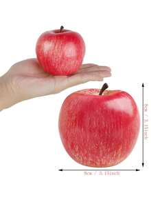 Artificial Red Apples, Red Delicious Apple,Plastic Fruit,Fake Fruit Lifelike Simulation Apples For Home Kitchen Table Basket Decoration, 3.15" X 3.15" - Artificial Apple - View 3