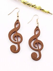 Music Note Drop Earrings